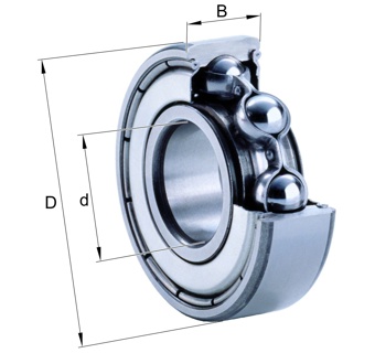 6008NR Metric Deep Groove Ball Bearing