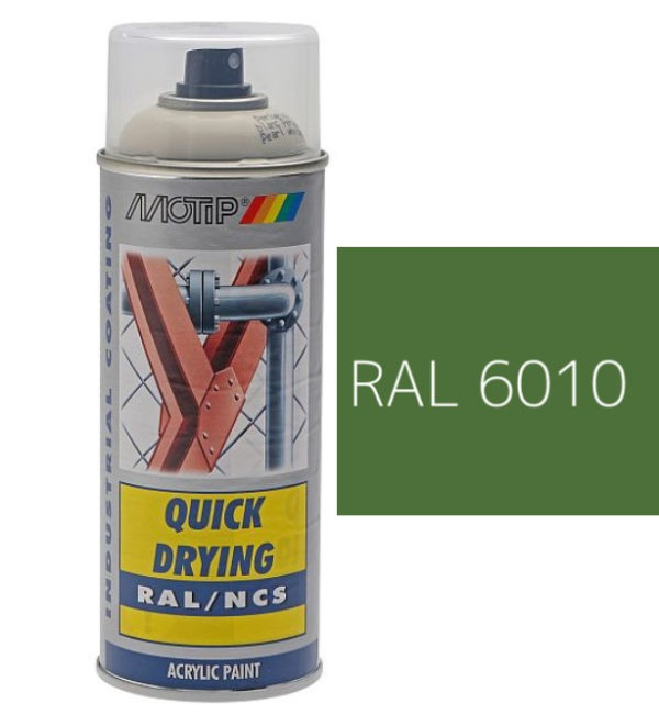 MOTIP® Aerosol Spray Colour Gloss RAL 6010 – 400ml