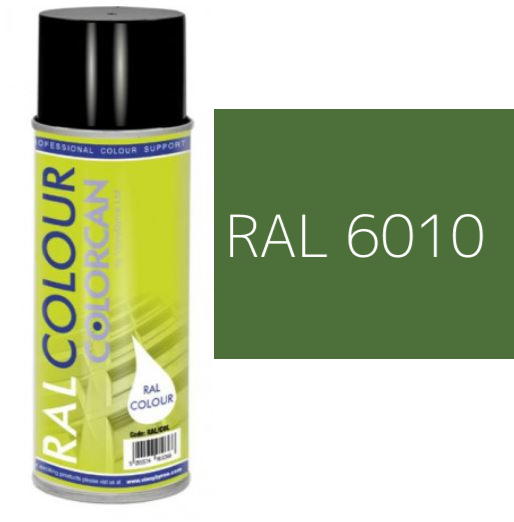 RAL 6010 Grass Green Matt (10% Gloss) Aerosol Spray Paint 400ml