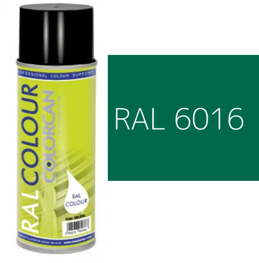 RAL 6016 Turquoise Green Matt (10% Gloss) Aerosol Spray Paint 400ml