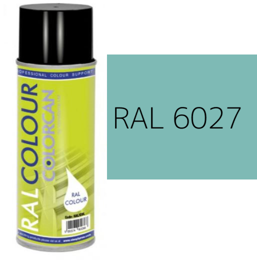 RAL 6027 Light Green Satin (30% Gloss) Aerosol Spray Paint 400ml