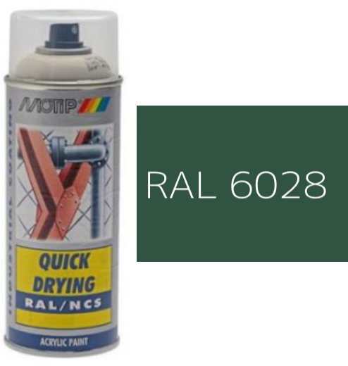 MOTIP® Aerosol Spray Colour Gloss RAL 6028 – 400ml