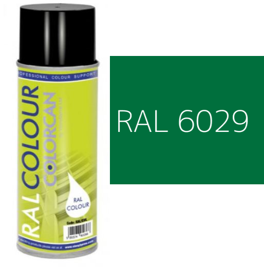 RAL 6029 Mint Green Satin (30% Gloss) Aerosol Spray Paint 400ml