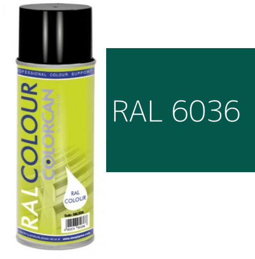 RAL 6036 Metallic Pearl Opal Green Satin (30% Gloss) Aerosol Spray Paint 400ml