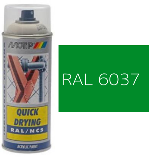 MOTIP® Aerosol Spray Colour Gloss RAL 6037 – 400ml