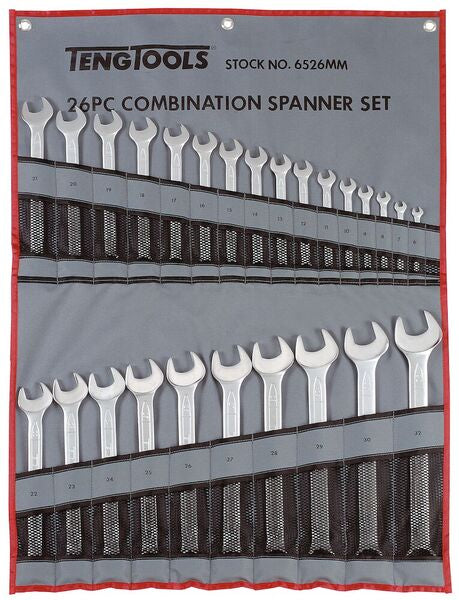 Teng Tools Spanner Set Combination MM 26 Pieces - 6526MM