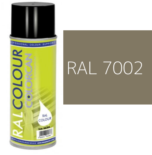 RAL 7002 Olive Grey Matt (10% Gloss) Aerosol Spray Paint 400ml