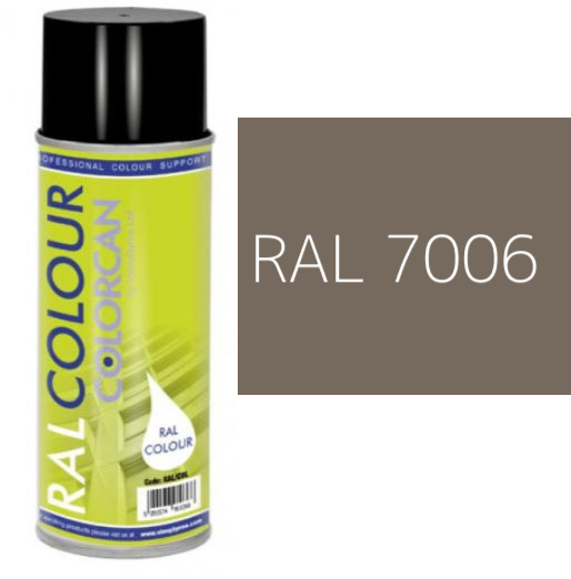 RAL 7006 Beige Grey Satin (30% Gloss) Aerosol Spray Paint 400ml