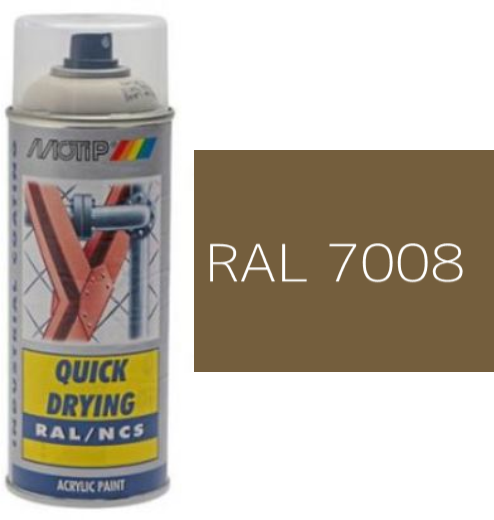 MOTIP® Aerosol Spray Colour Gloss RAL 7008 – 400ml