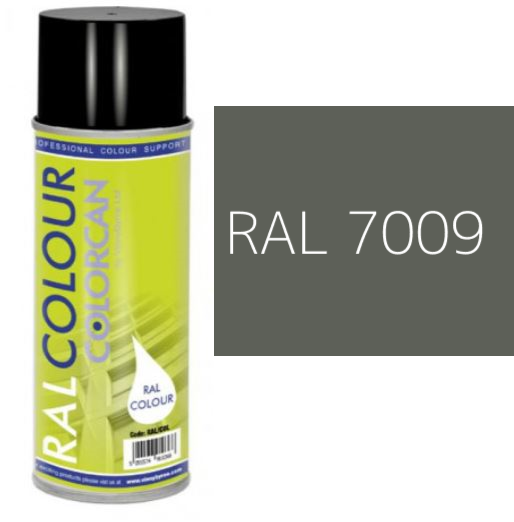 RAL 7009 Green Grey Satin (30% Gloss) Aerosol Spray Paint 400ml