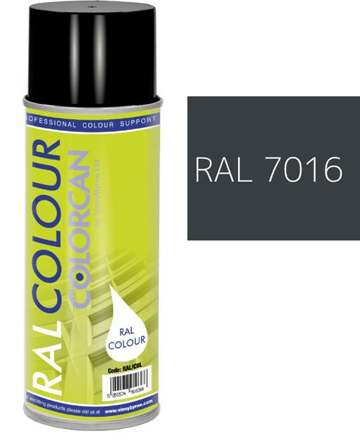 RAL 7016 Anthracite Grey Satin (30% Gloss) Aerosol Spray Paint 400ml