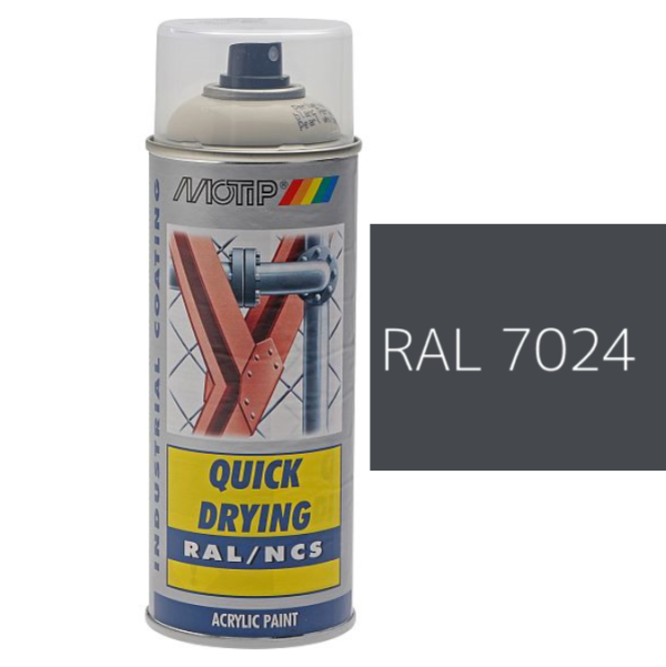 MOTIP® Aerosol Spray Colour Gloss RAL 7024 – 400ml