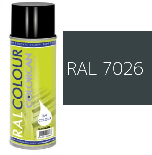 RAL 7026 Granite Grey Matt (10% Gloss) Aerosol Spray Paint 400ml