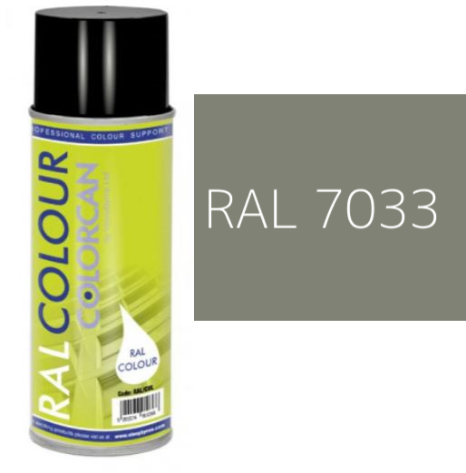 RAL 7033 Cement Grey Matt (10% Gloss) Aerosol Spray Paint 400ml