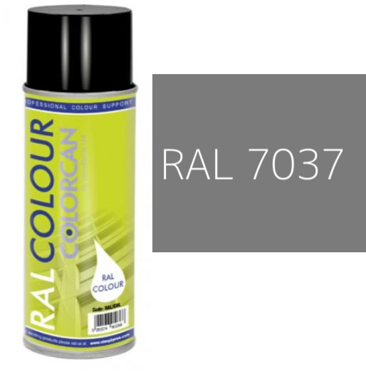 RAL 7037 Dusty Grey Matt (10% Gloss) Aerosol Spray Paint 400ml