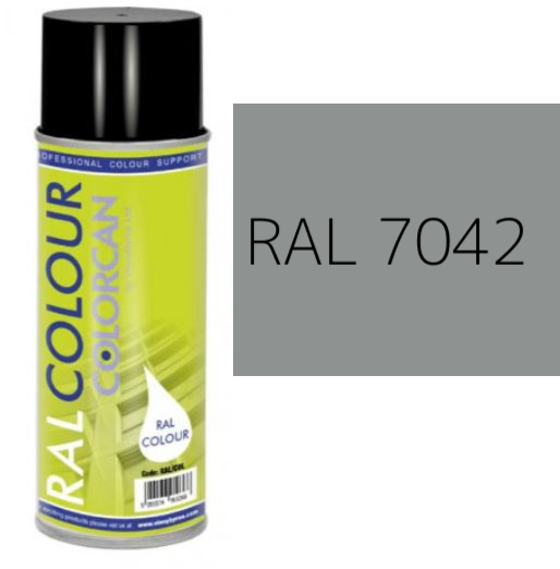 RAL 7042 Traffic Grey A Matt (10% Gloss) Aerosol Spray Paint 400ml