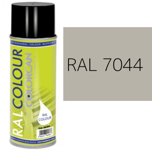 RAL 7044 Silk Grey Satin (30% Gloss) Aerosol Spray Paint 400ml