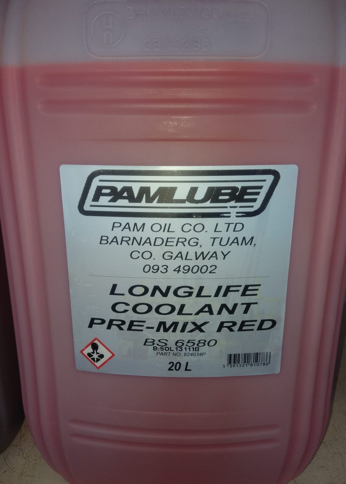 PAMLUBE ANTIFREEZE COOLANT 20LTR