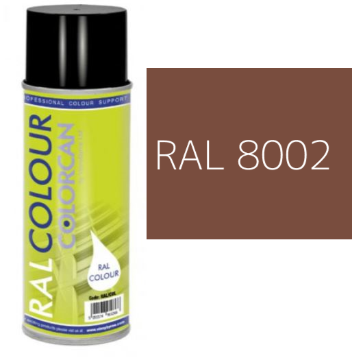 RAL 8002 Signal Brown Matt (10% Gloss) Aerosol Spray Paint 400ml