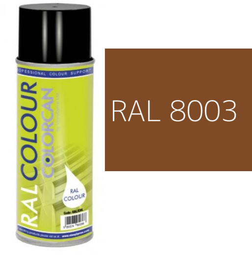 RAL 8003 Clay Brown Matt (10% Gloss) Aerosol Spray Paint 400ml