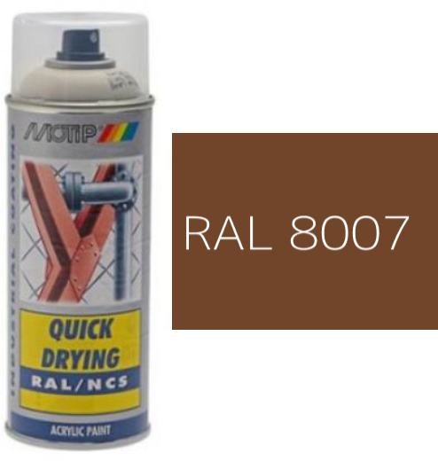 MOTIP® Aerosol Spray Colour Gloss RAL 8007 – 400ml