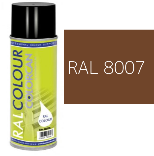 RAL 8007 Fawn Brown Satin (30% Gloss) Aerosol Spray Paint 400ml