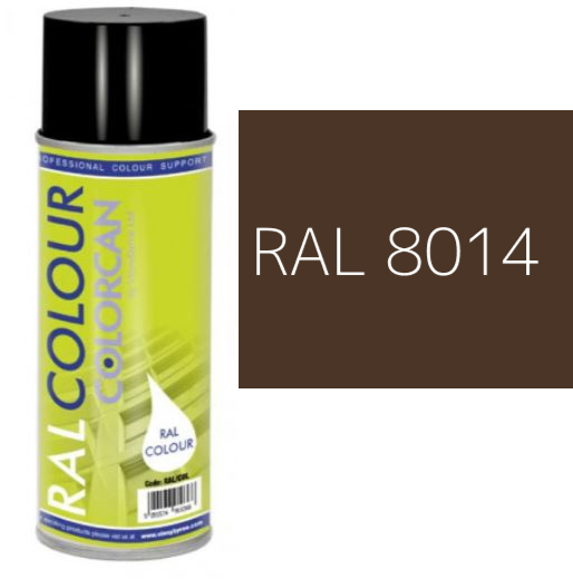 RAL 8014 Sepia Brown Matt (10% Gloss) Aerosol Spray Paint 400ml