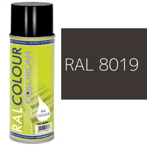 RAL 8019 Grey Brown Matt (10% Gloss) Aerosol Spray Paint 400ml