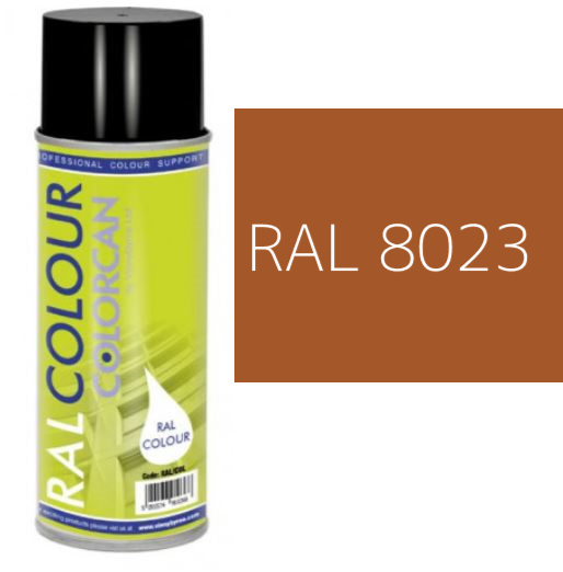 RAL 8023 Orange Brown Satin (30% Gloss) Aerosol Spray Paint 400ml