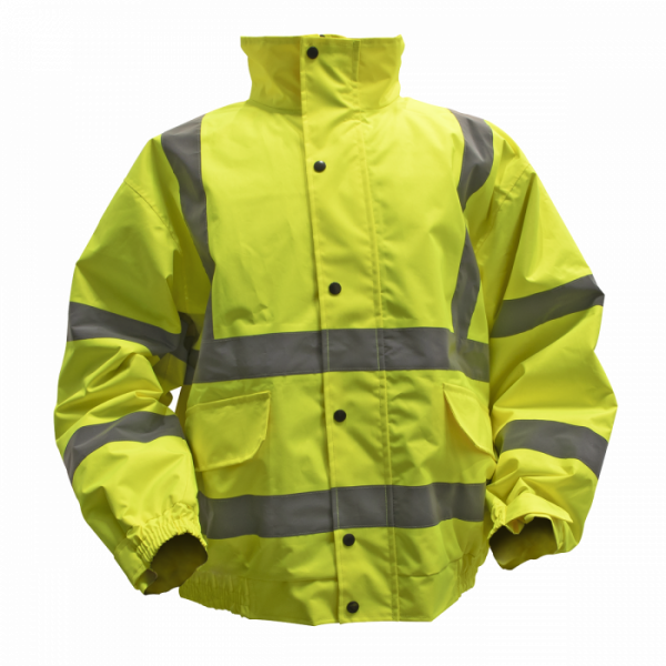 Hi-Vis Yellow Jacket with Quilted Lining & Elasticated Waist – X-Large