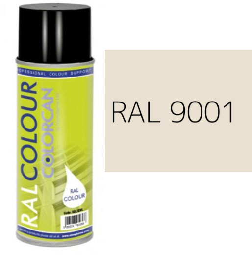 RAL 9001 Cream Matt (10% Gloss) Aerosol Spray Paint 400ml