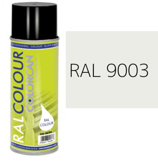 RAL 9003 Signal White Matt (10% Gloss) Aerosol Spray Paint 400ml