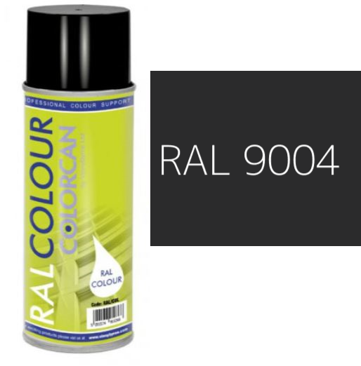 RAL 9004 Signal Black Matt (10% Gloss) Aerosol Spray Paint 400ml