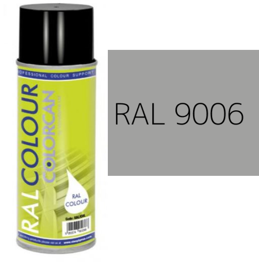 RAL 9006 White Aluminium Satin (30% Gloss) Aerosol Spray Paint 400ml