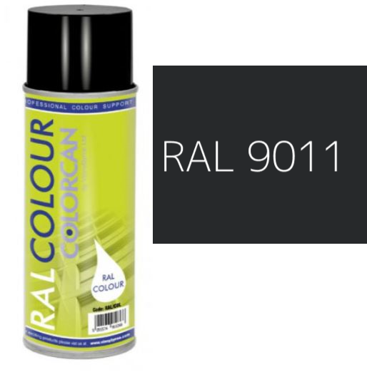 RAL 9011 Graphite Black Matt (10% Gloss) Aerosol Spray Paint 400ml