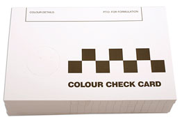 Cardboard Colour Check Cards Pk.100