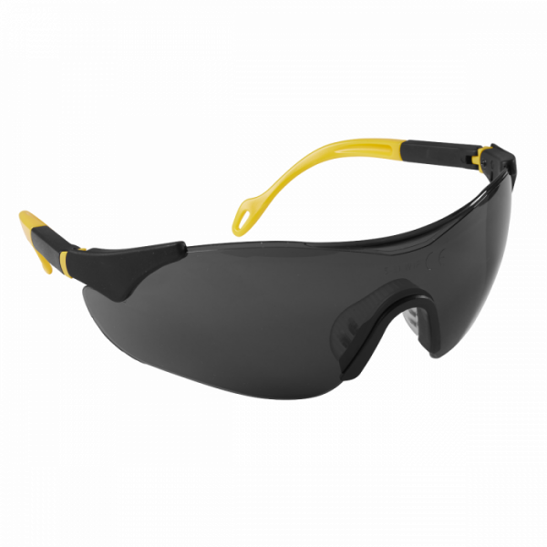 Sports Style Shaded Safety Specs with Adjustable Arms