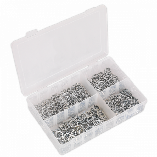 Lock Washer Assortment 1000pc Serrated Internal M5-M10 Metric