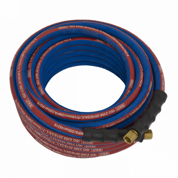 Air Hose 15m x Ø10mm with 1 / 4″BSP Unions Extra-Heavy-Duty