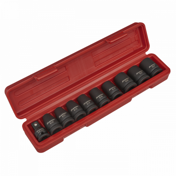 Impact TRX-Star* Female Socket Set 10pc 1 / 2″Sq Drive