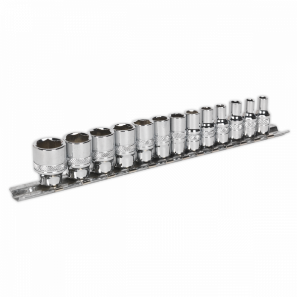 Socket Set 13pc 1 / 4″Sq Drive Lock-On™ 6pt Metric