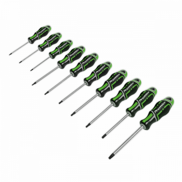 Screwdriver Set 10pc TRX-Star* GripMAX® – Hi-Vis Green