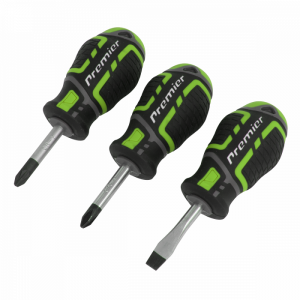 Screwdriver Set 3pc GripMAX® Stubby – Hi Vis