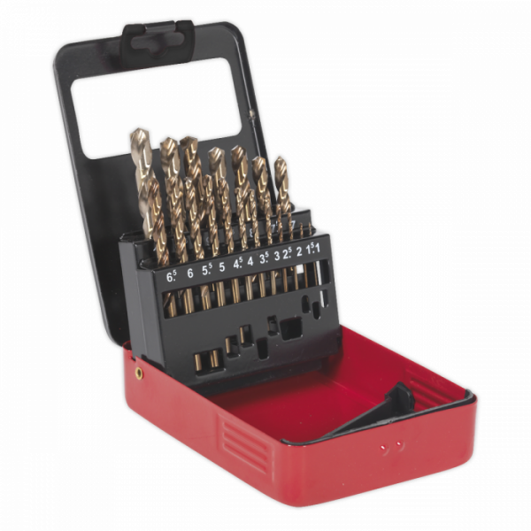 HSS Cobalt Split Point Fully Ground Drill Bit Set 19pc Metric