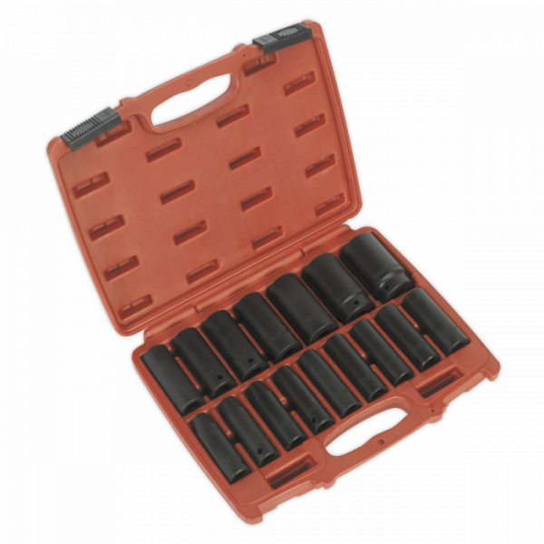 Impact Socket Set 16pc 1 / 2″Sq Drive Deep Metric