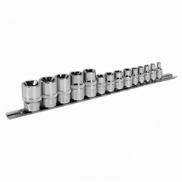 TRX-Star* Socket Set 14pc 1 / 4″, 3 / 8″ & 1 / 2″Sq Drive E4-E24