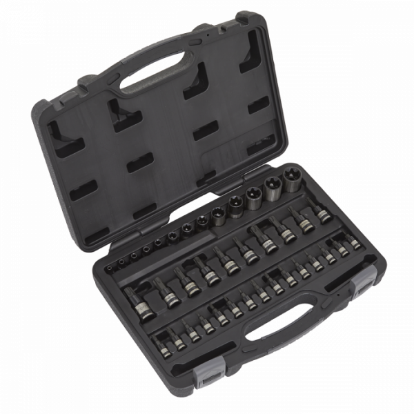 TRX-Star* Socket & Security Socket Bit Set 38pc 1 / 4″, 3 / 8″ & 1 / 2″Sq Drive