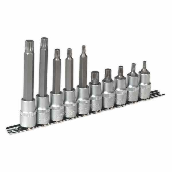 Spline Socket Bit Set 10pc 1 / 2″Sq Drive