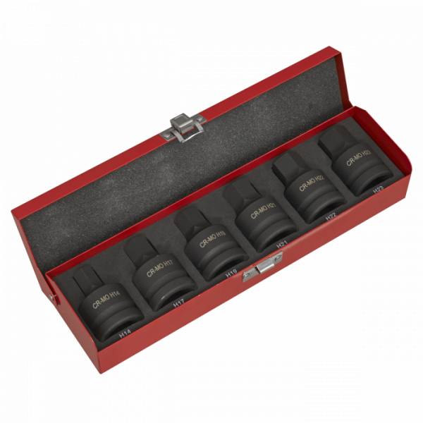 Impact Hex Socket Bit Set 6pc 3 / 4″Sq Drive