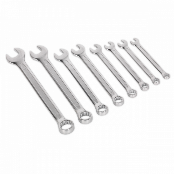 Combination Spanner Set 8pc Cold Stamped Metric